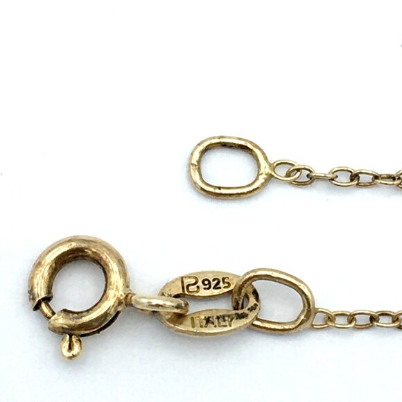 PRIME ART topaz & diamond angel necklace - vermeil sterling silver 18" chain - Picture 8 of 8